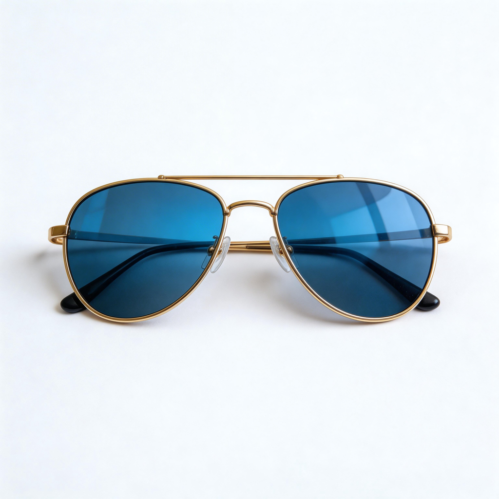 ✨ Trendy | Metal & Plastic Frame | Stylish Outdoor Look | Perfect for Fashion Lovers | Stunning Blue Lenses