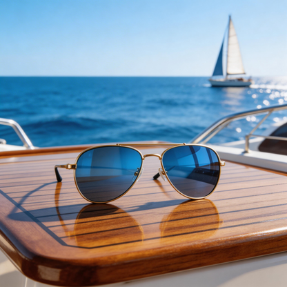 ✨ Trendy | Metal & Plastic Frame | Stylish Outdoor Look | Perfect for Fashion Lovers | Stunning Blue Lenses