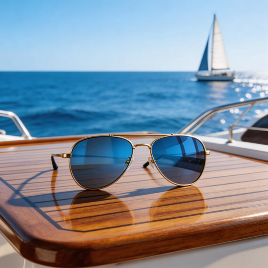 ✨ Trendy | Metal & Plastic Frame | Stylish Outdoor Look | Perfect for Fashion Lovers | Stunning Blue Lenses