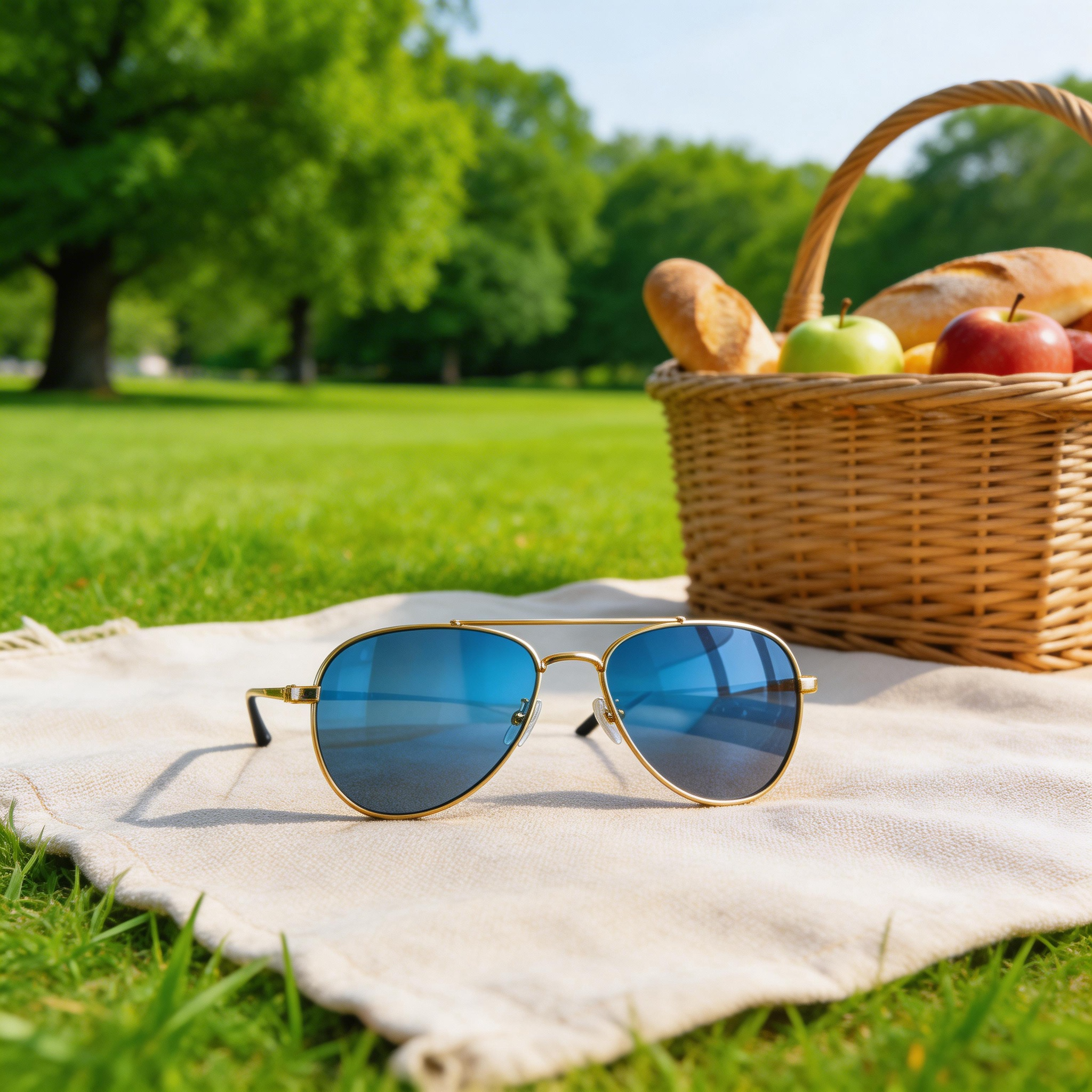 ✨ Trendy | Metal & Plastic Frame | Stylish Outdoor Look | Perfect for Fashion Lovers | Stunning Blue Lenses