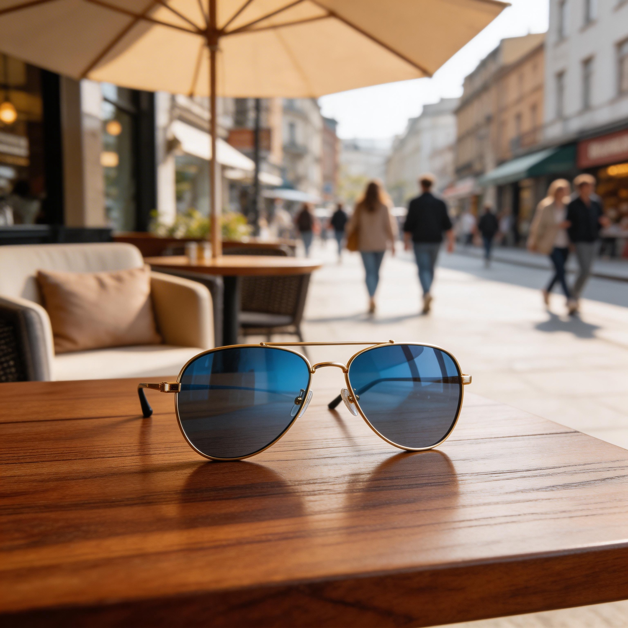 ✨ Trendy | Metal & Plastic Frame | Stylish Outdoor Look | Perfect for Fashion Lovers | Stunning Blue Lenses
