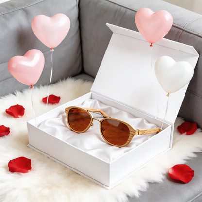 ✨ Unique | Wooden Frame | Stylish Outdoor Look | Ideal for Nature Lovers | Stunning Brown Lenses