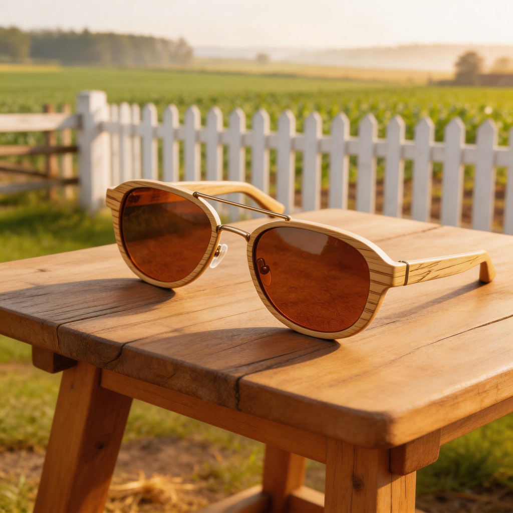 ✨ Unique | Wooden Frame | Stylish Outdoor Look | Ideal for Nature Lovers | Stunning Brown Lenses