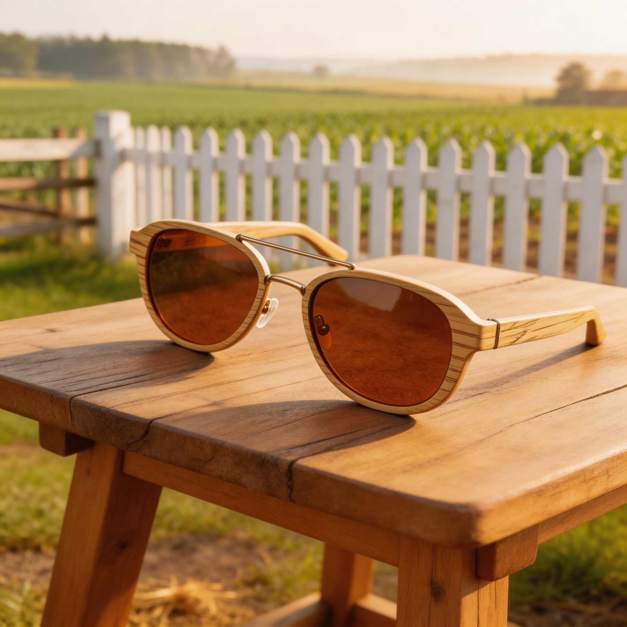 ✨ Unique | Wooden Frame | Stylish Outdoor Look | Ideal for Nature Lovers | Stunning Brown Lenses