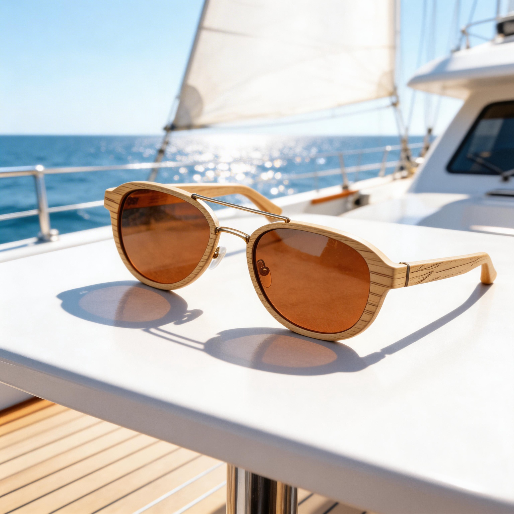✨ Unique | Wooden Frame | Stylish Outdoor Look | Ideal for Nature Lovers | Stunning Brown Lenses
