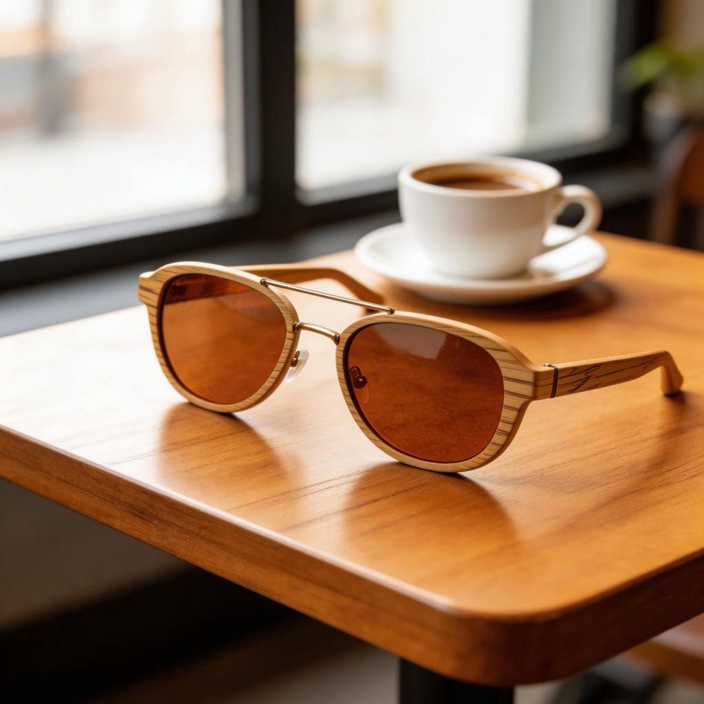 ✨ Unique | Wooden Frame | Stylish Outdoor Look | Ideal for Nature Lovers | Stunning Brown Lenses