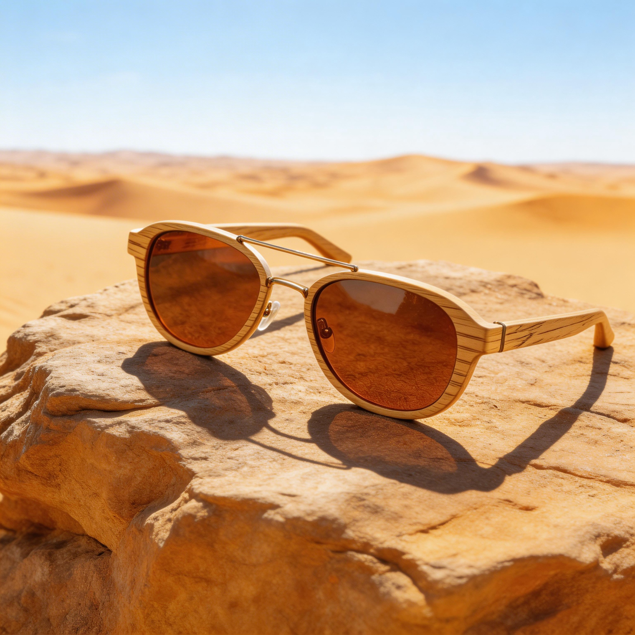 ✨ Unique | Wooden Frame | Stylish Outdoor Look | Ideal for Nature Lovers | Stunning Brown Lenses