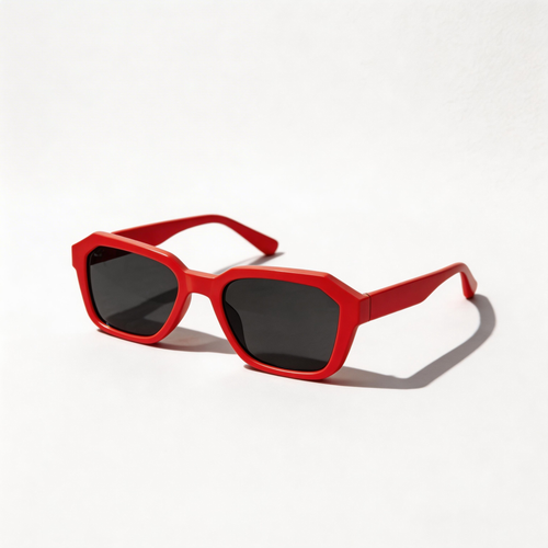 ✨ Bold | Plastic Frame | Chic Casual Style | Perfect for Trendsetters | Eye-Catching Red Lenses