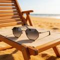 ✨ Trendy | Transparent Plastic Frame | Chic Outdoor Style | Perfect for Fashion Enthusiasts | Colorful Gradient Lenses
