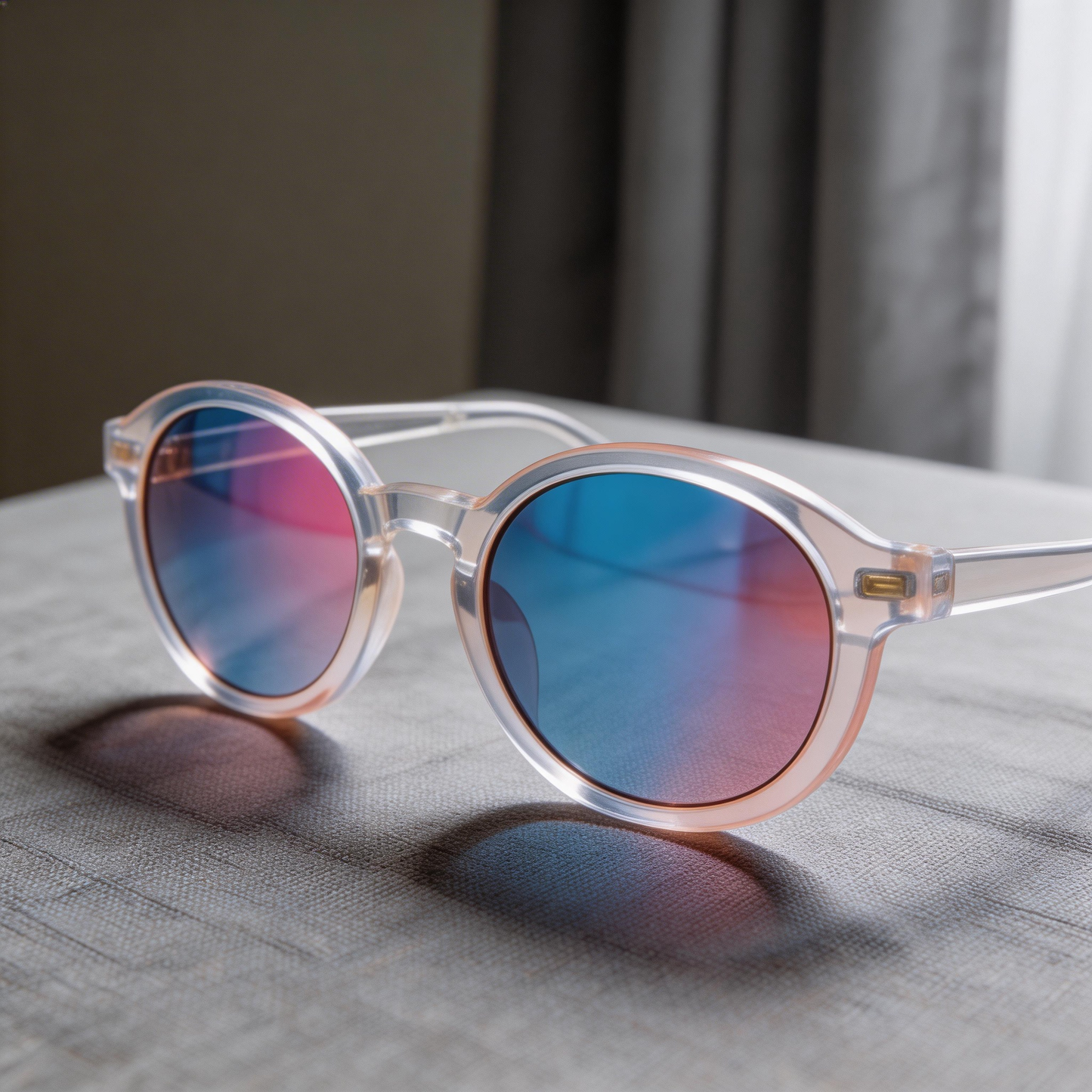 Trendy | Transparent Plastic Frame | Chic Outdoor Style | Perfect for Fashion Enthusiasts | Colorful Gradient Lenses