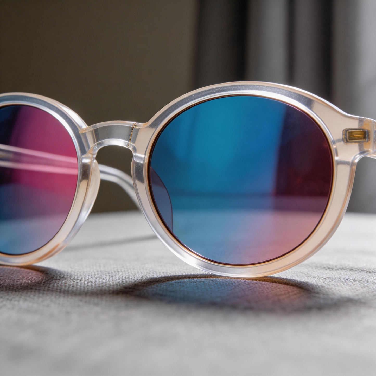 Trendy | Transparent Plastic Frame | Chic Outdoor Style | Perfect for Fashion Enthusiasts | Colorful Gradient Lenses