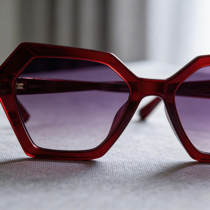 ✨ Bold | Plastic Frame | Fashion-Forward Style | Perfect for Trendsetters | Stunning Purple Gradient Lenses