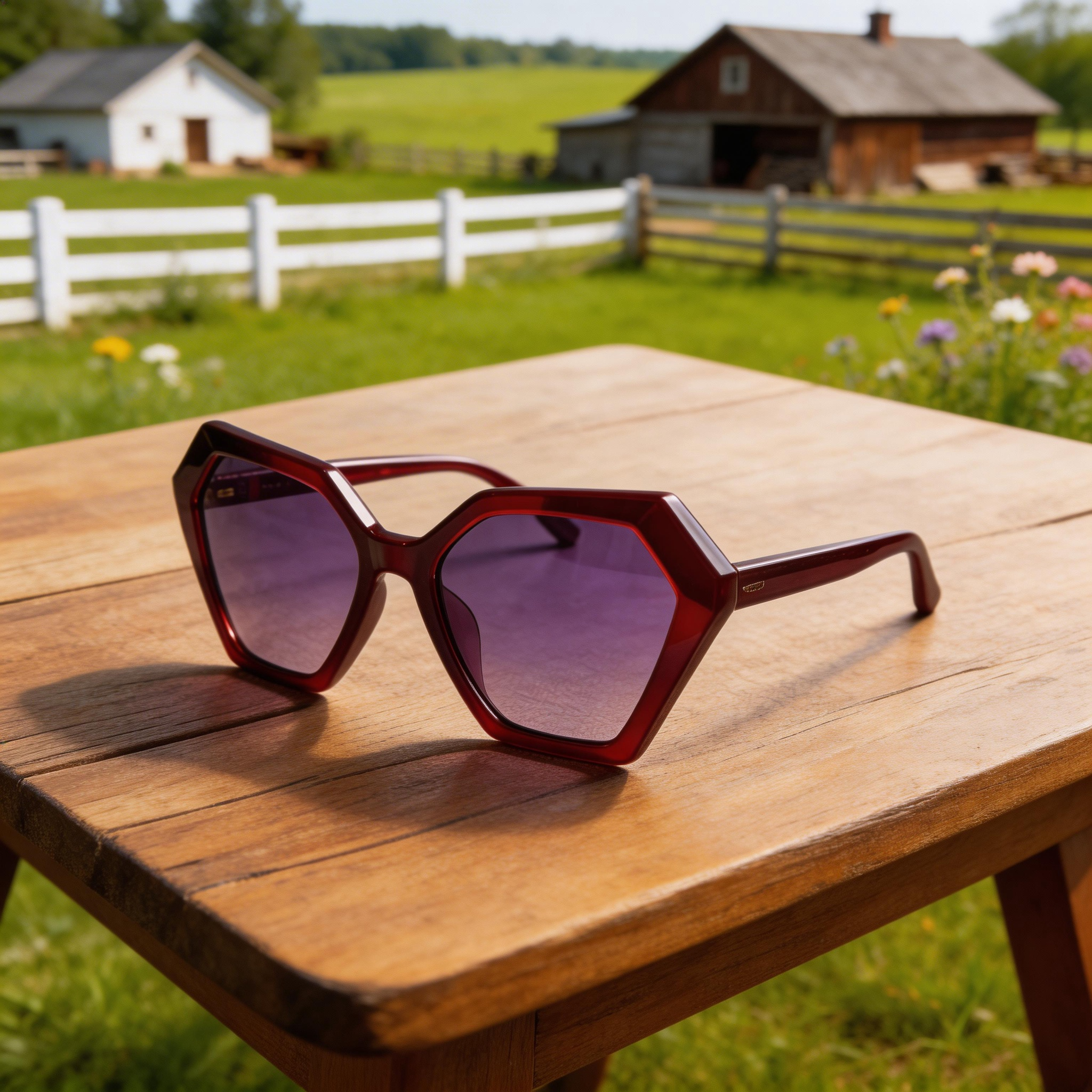 ✨ Bold | Plastic Frame | Fashion-Forward Style | Perfect for Trendsetters | Stunning Purple Gradient Lenses