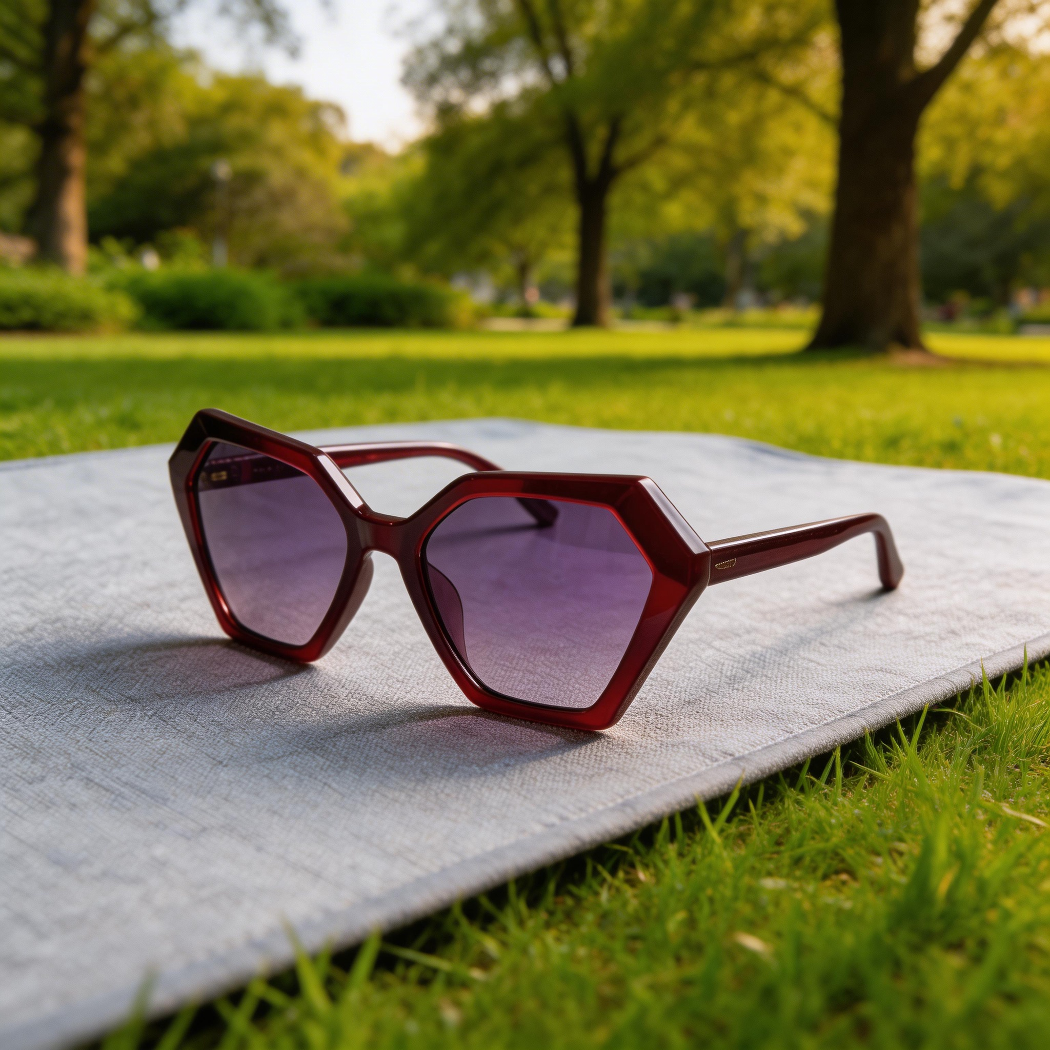 ✨ Bold | Plastic Frame | Fashion-Forward Style | Perfect for Trendsetters | Stunning Purple Gradient Lenses