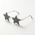 ✨ Trendy | Metal Frame | Fun & Bold Fashion | Perfect for Trendsetters | Star-Shaped Black Lenses