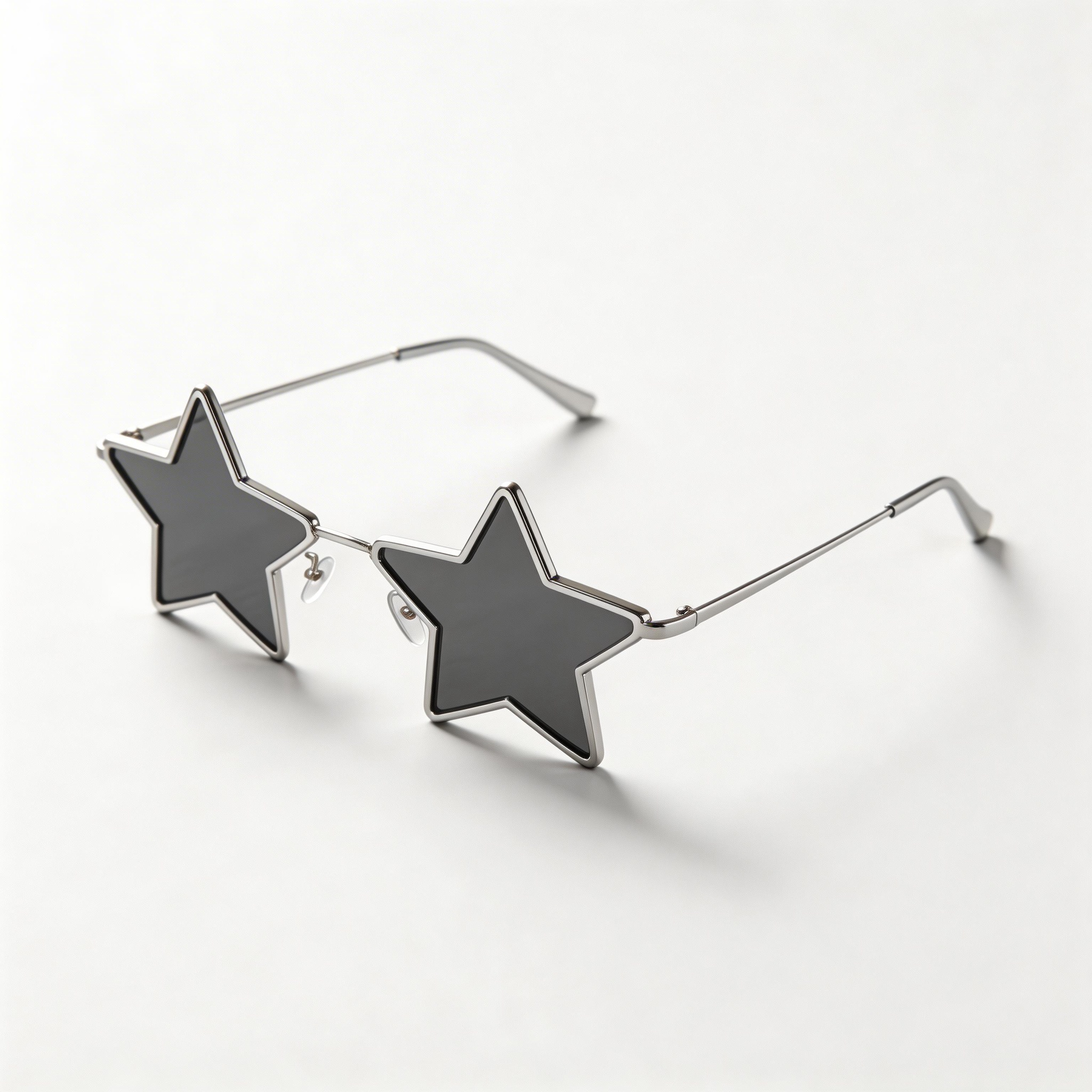✨ Trendy | Metal Frame | Fun & Bold Fashion | Perfect for Trendsetters | Star-Shaped Black Lenses
