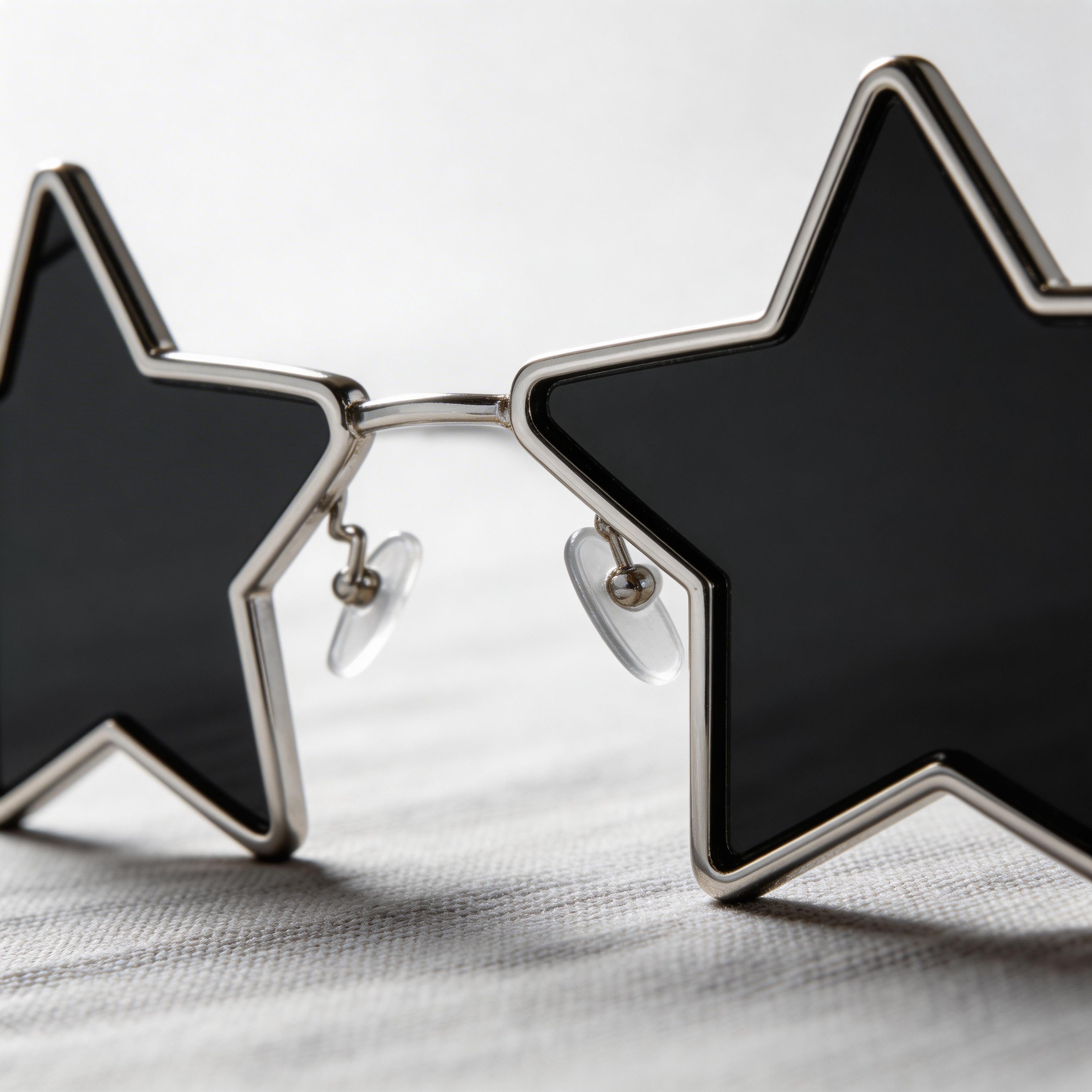 ✨ Trendy | Metal Frame | Fun & Bold Fashion | Perfect for Trendsetters | Star-Shaped Black Lenses