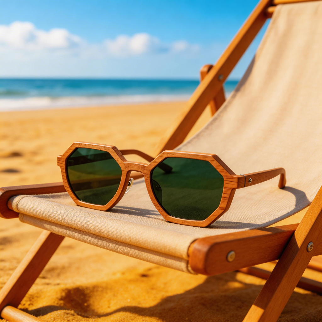 ✨ Stylish | Wooden Frame | Eco-Friendly Fashion | Ideal for Nature Lovers | Bold Green Lenses