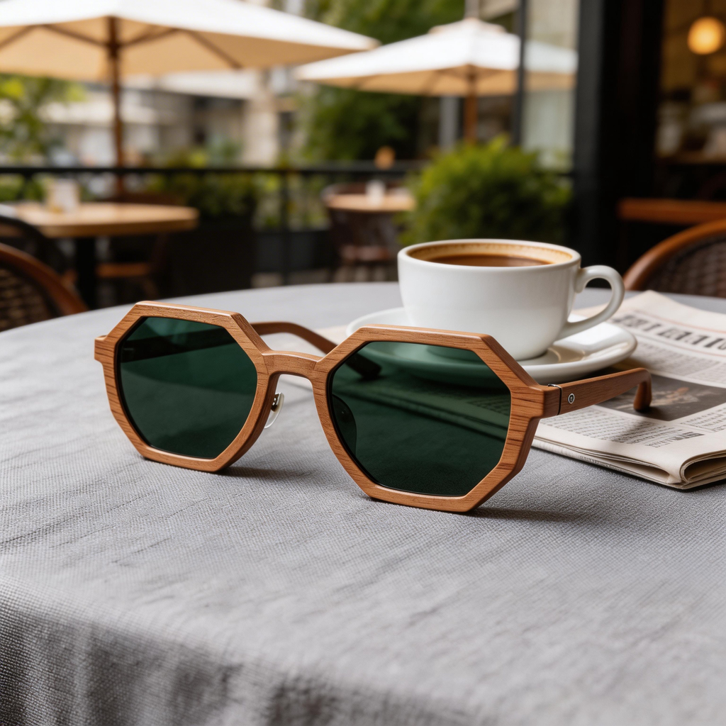 ✨ Stylish | Wooden Frame | Eco-Friendly Fashion | Ideal for Nature Lovers | Bold Green Lenses