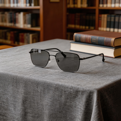 ✨ Sleek | Metal Frame | Urban Casual Style | Ideal for Trendsetters | Classic Grey Lenses