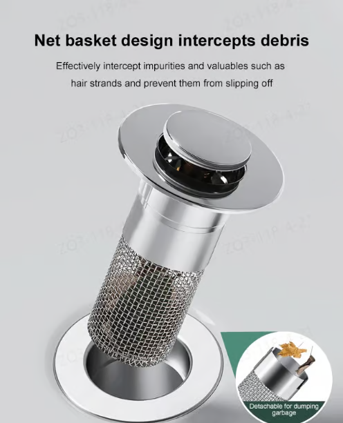 🏆Last Day Promotion 69% OFF🏆Pop Up Sink Drain Strainer----🛀Removes odors and prevents blockages