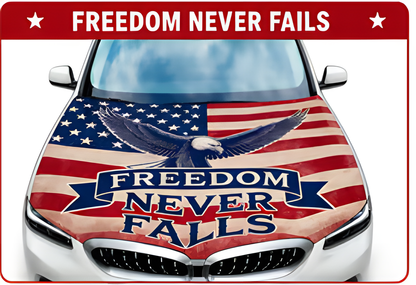 🇺🇸 Universal American Hood Flag Cover 🔥 Secure Buckle Design for Stable Highway Driving 🦅 Fits Most Cars, SUVs & Pickups【Buy 2 Free Shipping】